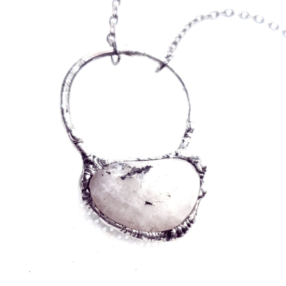 Moonstone crystal necklace